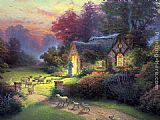 Thomas Kinkade The Good Shepherd's Cottage painting